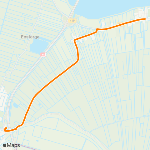 Qbuzz Opstapper Oosterzee - Lemmer map