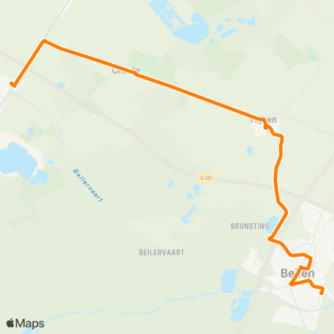 Qbuzz Buurtbus Beilen - Hoogersmilde map