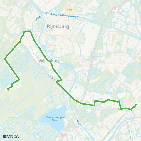 Qbuzz Unmanned Valley - Valkenburg - Leiden map