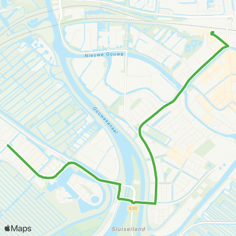 Qbuzz Gouda: Griendakker - Station map