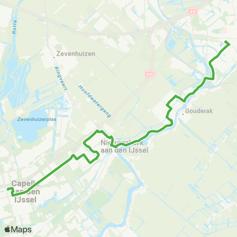 Qbuzz Gouda - Rotterdam Alexander map