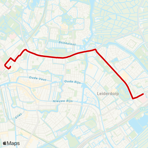 Qbuzz Leiderdorp - Leiden map