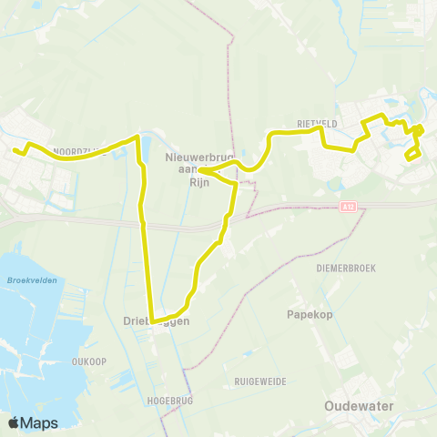 Qbuzz Bodegraven - Woerden map