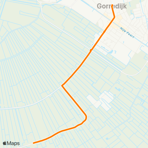 Qbuzz Jonkerslân - Gorredijk Busstation map