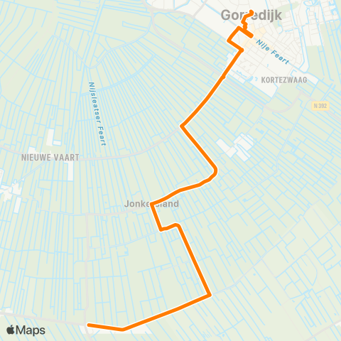 Qbuzz Bontebok - Gorredijk Busstation map