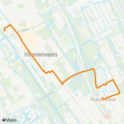 Qbuzz Oranjewoud - Heerenveen Busstation map