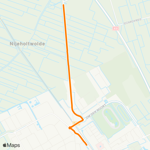 Qbuzz Oldeholtwolde - Wolvega Station map