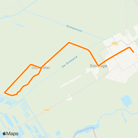 Qbuzz Oldelamer - Wolvega Station map