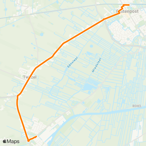 Qbuzz Kootstertille - Buitenpost Station map