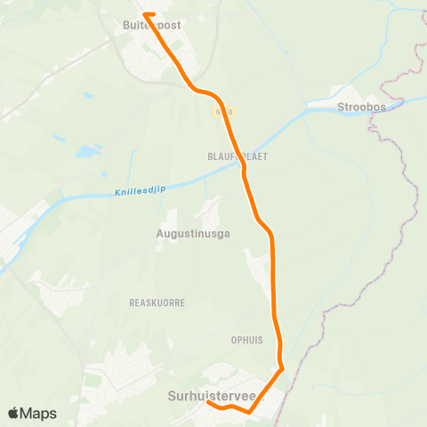 Qbuzz Surhuisterveen - Buitenpost Station map