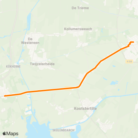 Qbuzz Noardburgum - Buitenpost Station map