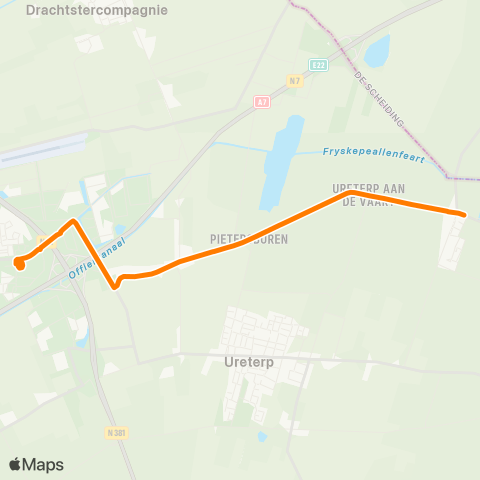 Qbuzz Frieschepalen - Drachten Transferium Oost map