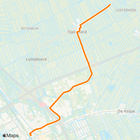 Qbuzz Gersloot - Heerenveen Busstation map