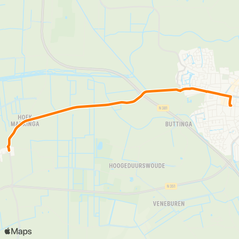 Qbuzz Makkinga - Oosterwolde Busstation map