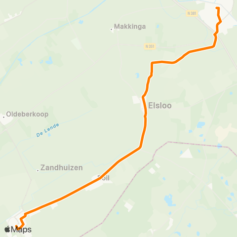 Qbuzz Noordwolde - Oosterwolde Busstation map