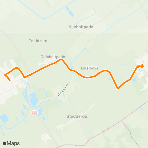 Qbuzz Noordwolde - Wolvega Station map