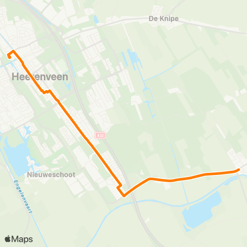 Qbuzz Mildam - Heerenveen Busstation map