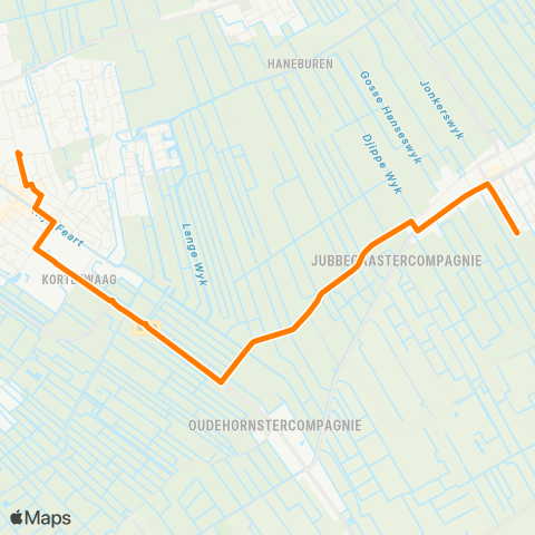 Qbuzz Jubbega - Gorredijk Busstation map