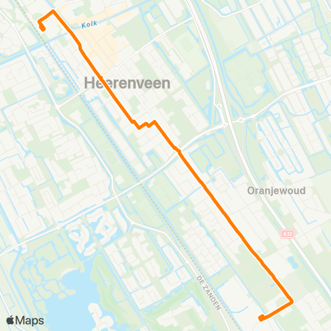 Qbuzz Heerenveen Thialf - Busstation map