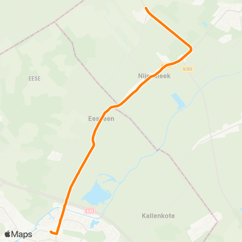 Qbuzz Wilhelminaoord - Steenwijk Station map