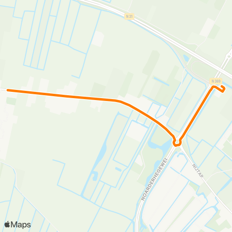 Qbuzz Opeinde - Drachten Carpool Noord map