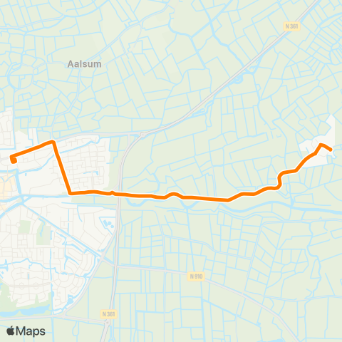 Qbuzz Eastrum - Dokkum Busstation map