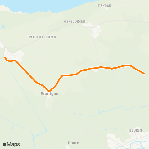 Qbuzz Hantumerútbuorren - Holwert Provincialeweg map