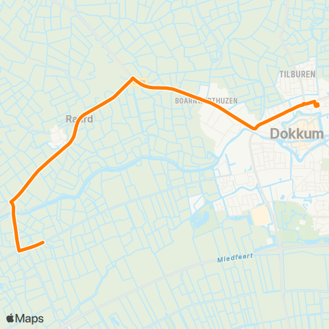 Qbuzz Sibrandahûs - Dokkum Busstation map