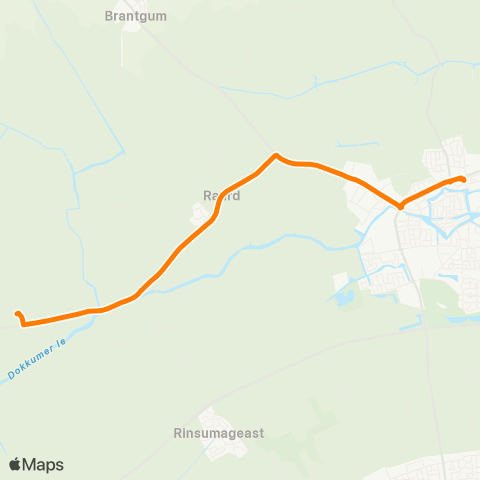 Qbuzz Jannum - Dokkum Busstation map