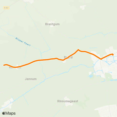 Qbuzz Ginnum - Dokkum Busstation map