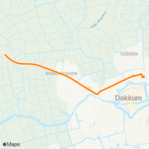 Qbuzz Boarnwert - Dokkum Busstation map