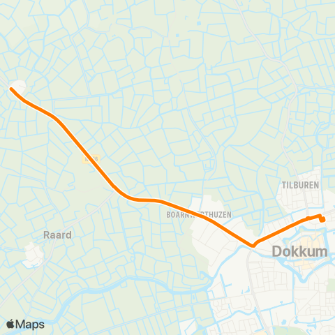 Qbuzz Foudgum - Dokkum Busstation map