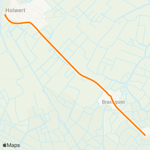 Qbuzz Foudgum - Holwert Provincialeweg map