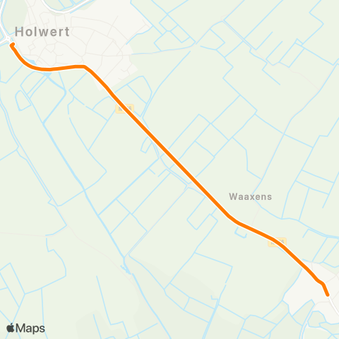 Qbuzz Brantgum - Holwert Provincialeweg map