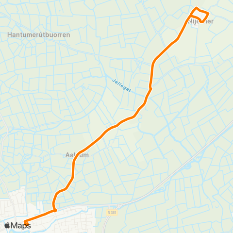 Qbuzz Nijewier - Dokkum Busstation map