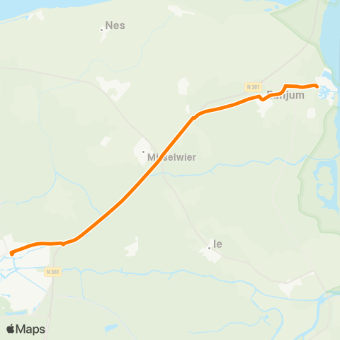 Qbuzz Oostmahorn / Esonstad - Dokkum Busstation map