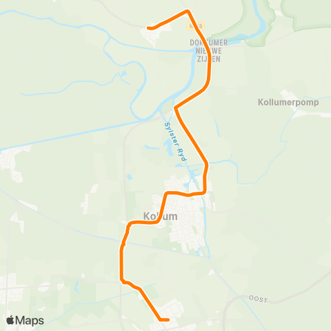 Qbuzz Ingwierrum - Buitenpost Station map