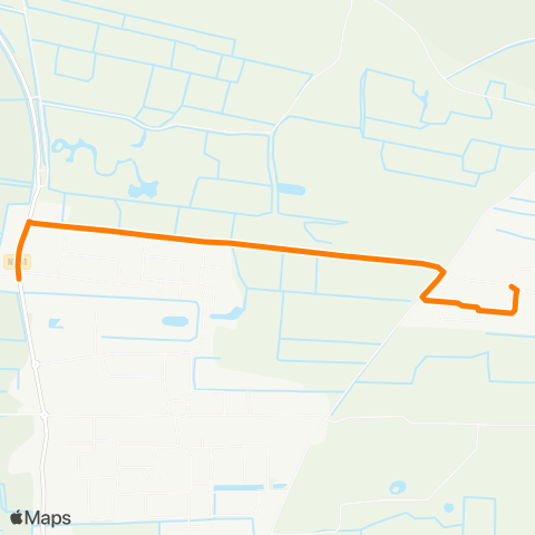 Qbuzz Mûnein - Oentsjerk Heemstrastate map