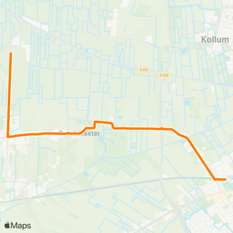 Qbuzz De Trieme - Buitenpost Station map