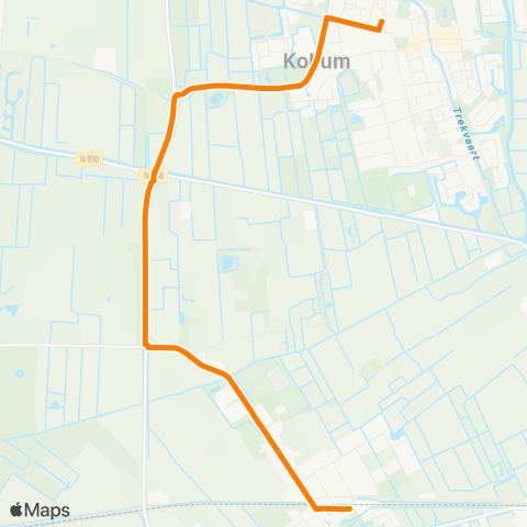 Qbuzz Kollum - Buitenpost Station map