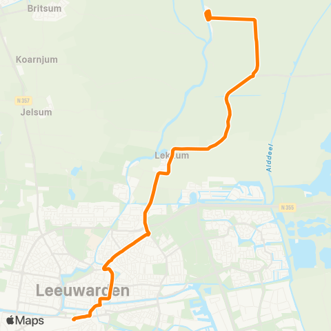 Qbuzz Wyns - Leeuwarden Busstation map