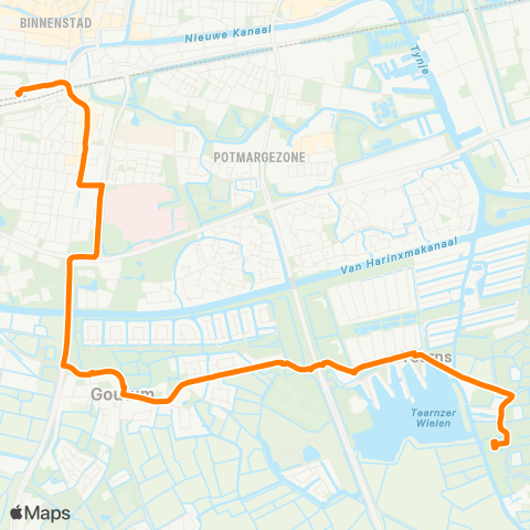 Qbuzz Hempens - Leeuwarden Busstation map