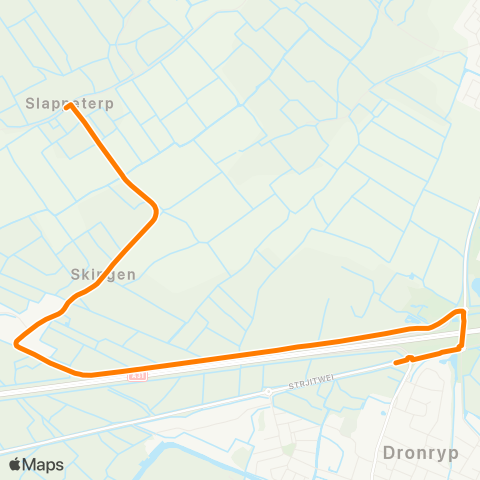 Qbuzz Slappeterp - Dronryp Hoek map