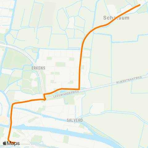 Qbuzz Schalsum - Franeker Station map