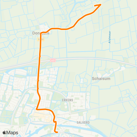 Qbuzz Boer - Franeker Station map