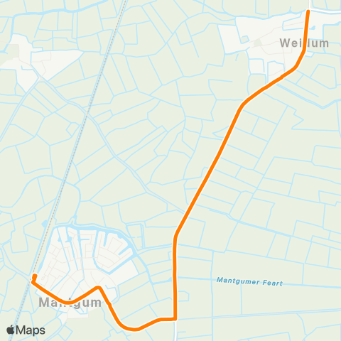 Qbuzz Weidum - Mantgum Station map