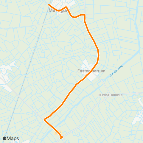 Qbuzz Dearsum - Mantgum Station map