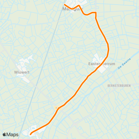 Qbuzz Boazum - Mantgum Station map