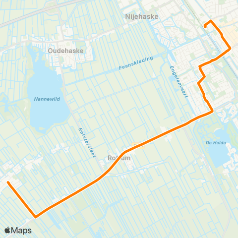 Qbuzz Sintjohannesga - Heerenveen Busstation map