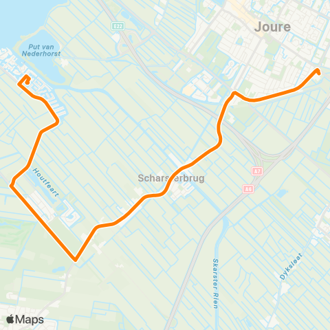 Qbuzz Boornzwaag - Joure Busstation map